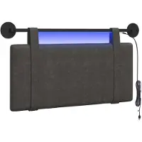 vidaXL Hangend hoofdbord Zwart Antiek PU