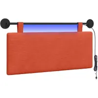 vidaXL Hangend hoofdbord Rood Oranje Corduroy stof