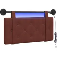 vidaXL Hangend hoofdbord Glanzend Bruin Antiek PU