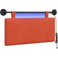 vidaXL Hangend hoofdbord Rood Oranje Corduroy stof