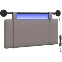vidaXL Hangend hoofdbord Taupe Stof
