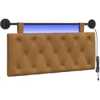 vidaXL Hangend hoofdbord Bruin Fluweel