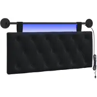 vidaXL Hangend hoofdbord Zwart Fluweel
