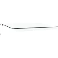 vidaXL Uitschuifbare luifel Wit 450 × 350 cm Polyester en Aluminium