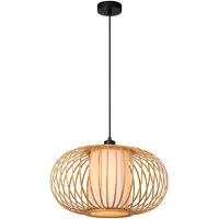 Lucide THULINE - Hanglamp - Ø 45 cm - 1xE27 - Lichte houtlook - Essential - Japandi