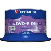 Verbatim Verpakking van 50 DVD+R DL - 8.5 Go - Spindle