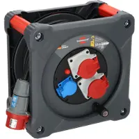 Brennenstuhl 9222300120, Zwart, Blauw, Rood, Kunststof, 3 stopcontacten, CEE, Type E / F, Verlengkabel, 30 meter