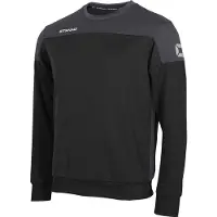 Stanno sportsweater zwart/grijs Sport t-shirt Jongens/Meisjes Polyester Ronde hals - maat 116