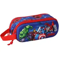 Marvel Avengers 3D-ordner, voor kinderen, ideaal voor kinderen in de schoolgaande leeftijd, comfortabel en veelzijdig, van hoge kwaliteit en duurzaam, afmetingen: 21 x 6 x 8 cm