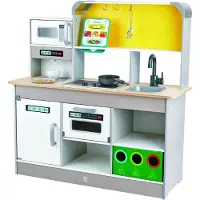 Hape Deluxe Kitchen With Fryer Transparant Kinderen
