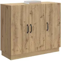 vidaXL Dressoir Artisanaal eiken 89 x 34,5 x 77 cm Bewerkt hout