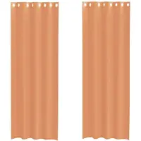 vidaXL Gordijnen voile met doorvoertules 2 st terracotta