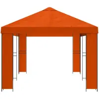 vidaXL Tuinpaviljoen 6 x 3 m Oranje Polyester en Staal 190 gsm