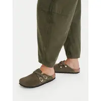 Birkenstock Women Blair Suede Leather Women Thyme Narrow-Schoenmaat 37