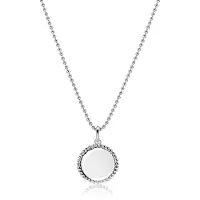 Zinzi 13.5 mm zilveren coin hanger met parelrand voor gravure ZIH2651 (zonder collier)