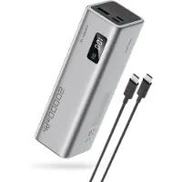Cuktech Powerbank CUKP200XGLGR, 100W, 20000mAh, 2 x USB-C, 1 x USB-A - grijs