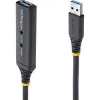 StarTech.com USB 3.0 actieve verlengkabel van 5 m - STARTECH - Inclusief voedingsadapter - Zwart