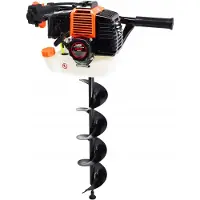 AWTOOLS benzineboor plus, inclusief 3 boren, 2,95 km, 900 ml, modelnummer gd520-2