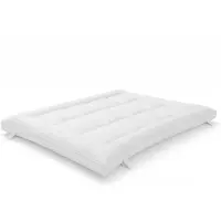 THE WHITE STONE Opgevulde topper - - 90x200 cm - 800 g/m² polyesterbollen - Ademend microvezel hoes - Dikte 10 cm