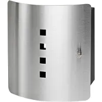 Burg wachter Sleutelkast Quad 6204/10 Ni 33520 Aantal haken 10 RVS, Zwart