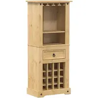 vidaXL Wijnrek Corona 56x35x134,5 cm massief grenenhout