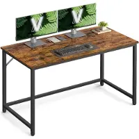 Vasagle Bureau met metalen frame, Vintagebruin + zwart / 60 x 120 x 76 cm
