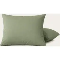 HappyBed Kussenslopen Sage Green 80x80 cm - Kussensloop set 2 stuks - 100% Katoen - Ultieme slaapcomfort