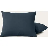 HappyBed Kussenslopen Midnight Navy 40x80 cm - Kussensloop set 2 stuks - 100% Katoen - Ultieme slaapcomfort