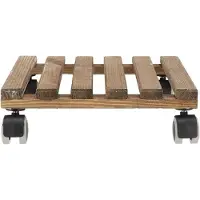 Esschert Design Plantentrolley Vierkant Bruin bruin Hout Esschert Design