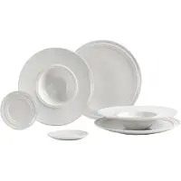 Broste Copenhagen Pastaset Stevns 6-delig / 2 personen - 2 dinerborden, 2 pastaborden en 2 kleine bordjes