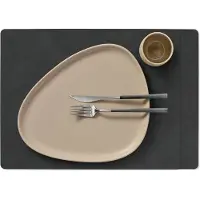 Lind DNA Placemats Nupo - Leer - Black - 45 x 35 cm - 2 Stuks