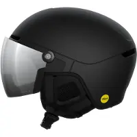POC - Heren skihelmen - Obex Visor Uranium Black Matt/Clarity Universal/Partly Sunny/Silver voor Dames van Wol - Maat 51-54 cm - Zwart