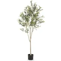 Easyplants | Kunst Olijfboom 180 cm | Zijde | Olea | Olijfgroen
