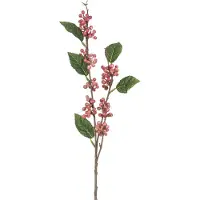 Easyplants | Kunsttak Berries 64 cm roze | Zijde | Nepbloemen | roze | Onderhoudsvrij | Kant-en-klaar