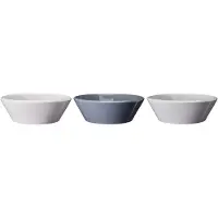 Cookinglife Saladeschalen Siaki - Wit / Blauw / Grijs ø 25 cm - Porselein - 3 stuks