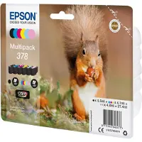 Epson inktcartridge 378, 240 - 360 pagina's, OEM C13T37884010, 6 kleuren 5 stuks