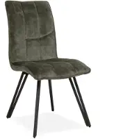Bommel Wonen Eetkamerstoel Fancy - velvet Adore Hunter - blokstiksels - poot zwart