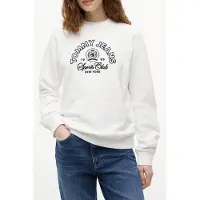 Tommy Hilfiger Sweatshirt 'Crest Logo' nachtblauw / wit