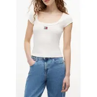 Tommy Hilfiger Shirt 'Tommy Badge Slim' navy / rood / wit