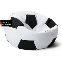 Lumaland - Luxe voetbal zitzak - hoogwaardig voetbal zitkussen uit de comfortlijn - EM 2024 - 170 Liter - Diameter 90 cm - SMALL