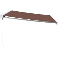 vidaXL Luifel handmatig uittrekbaar 450x300 cm bruin