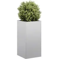 vidaXL Plantenbak 40x40x80 cm gegalvaniseerd staal