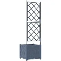 vidaXL Plantenbak Grijs 40 x 40 x 143 cm PP
