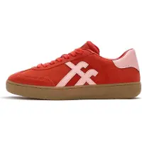 FitFlop Women The Dash T-Toe Suede Sneakers Cherry Tomato/Warm Pink-Schoenmaat 38