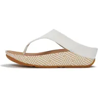 FitFlop Lulu lux graphic-weave leather toe-post sandals