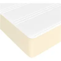 vidaXL Pocketveringmatras medium 80x200x20 cm kunstleer crèmekleurig