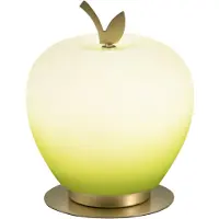 FABAS LUCE LED-tafellamp Wendy, dimbaar, groen, Woon-/ Eetkamer, Glas, LED tafellamp