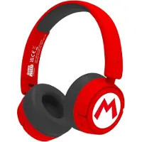 OTL TECHNOLOGIES Super Mario - Mario logo - draadloze kinderkoptelefoon - volumebegrenzing - lange batterijduur - microfoon - opvouwbaar - bluetooth