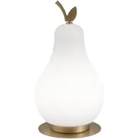 FABAS LUCE LED-tafellamp Wilma, dimbaar, wit / opaal, Woon-/ Eetkamer, Glas, Jong wonen, LED tafellamp