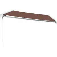 vidaXL Luifel handmatig uittrekbaar 500x300 cm bruin